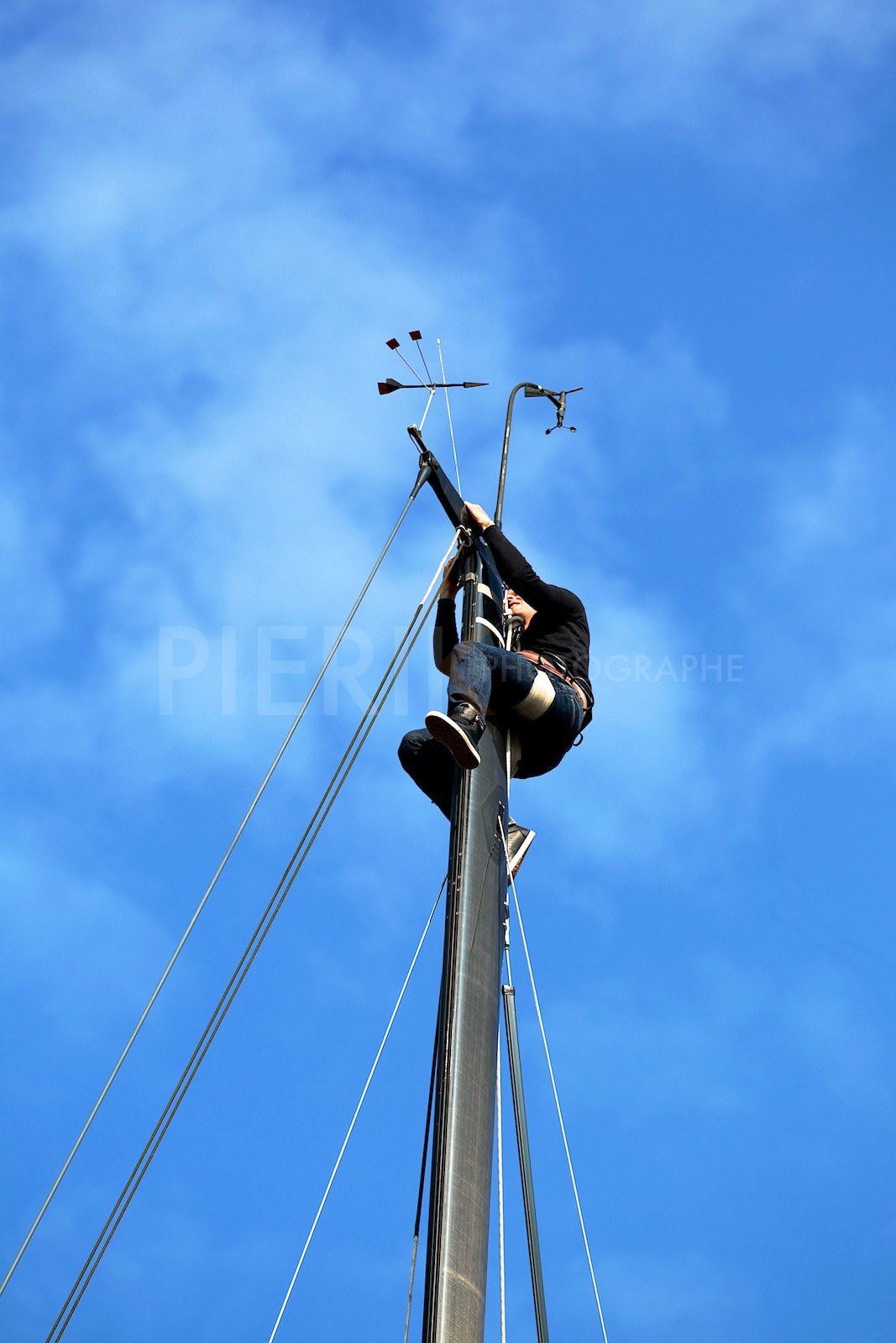 Préparation avant la régate