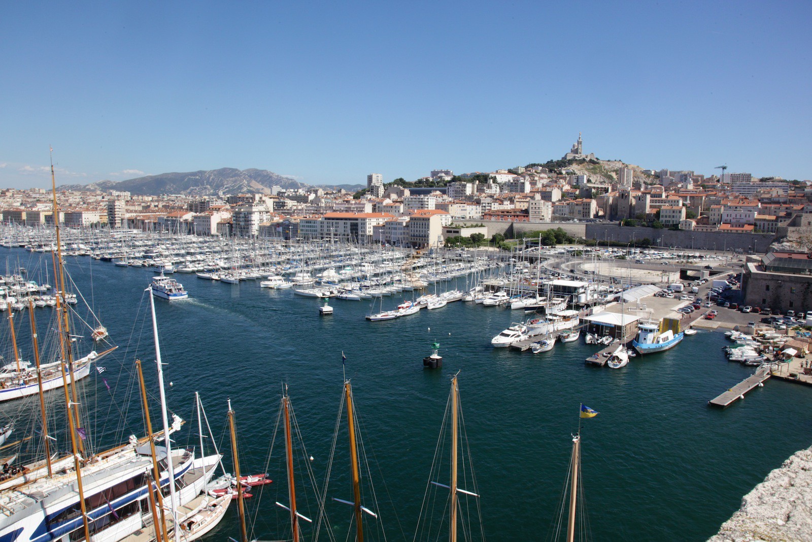 Vue aérienne du port de Marseille