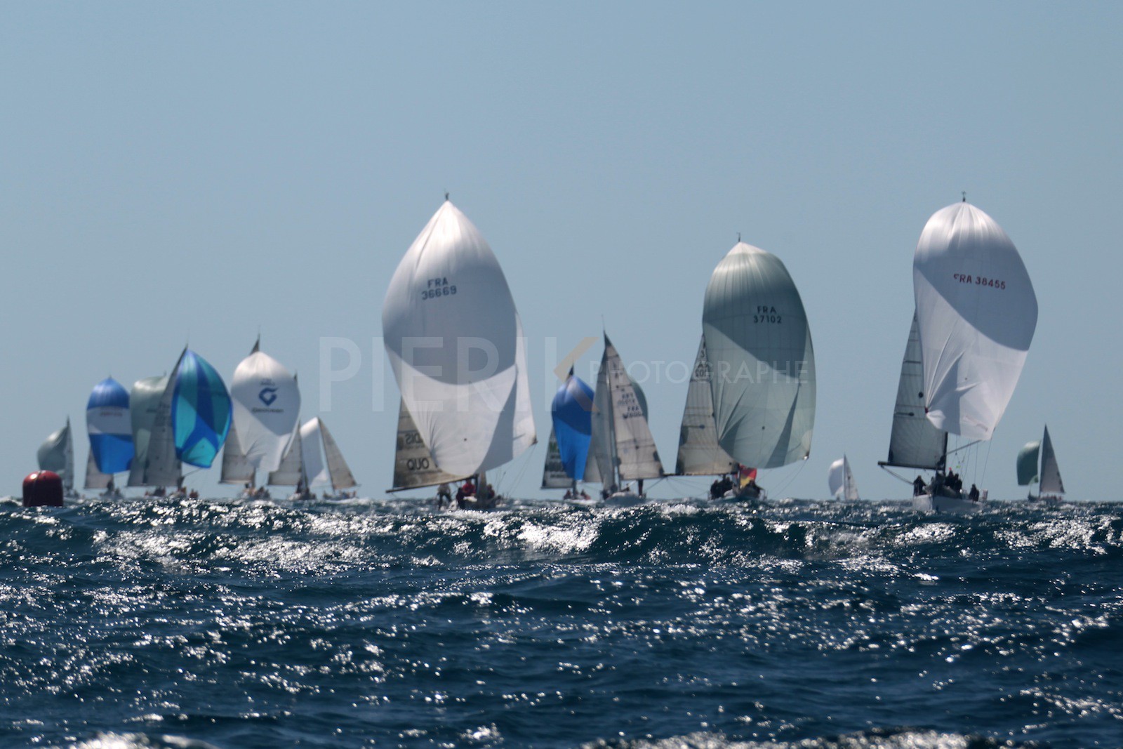La flotte sous spi, rade Sud