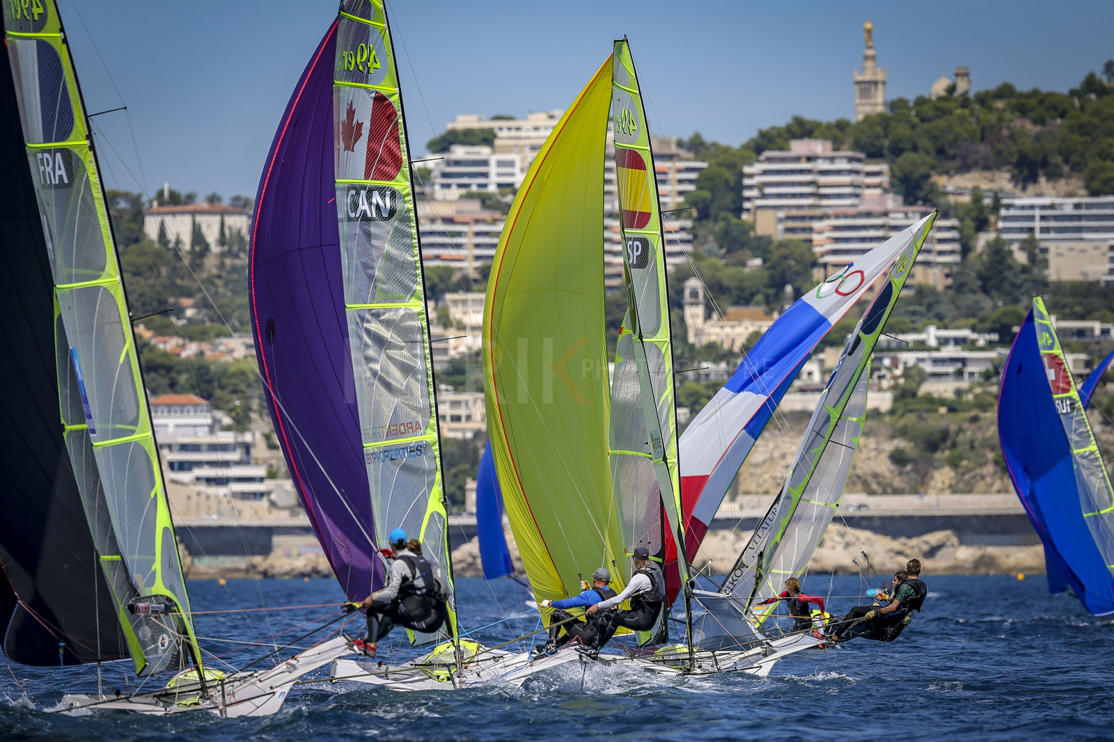 Marseilles France is hosting more than 200 sailors from 28 nations for the 2018 Junior Worl Championship of 49er, 49erFX and Nacra 17. Held from 28 august to 1st september 2018. © Pierick Jeannoutot