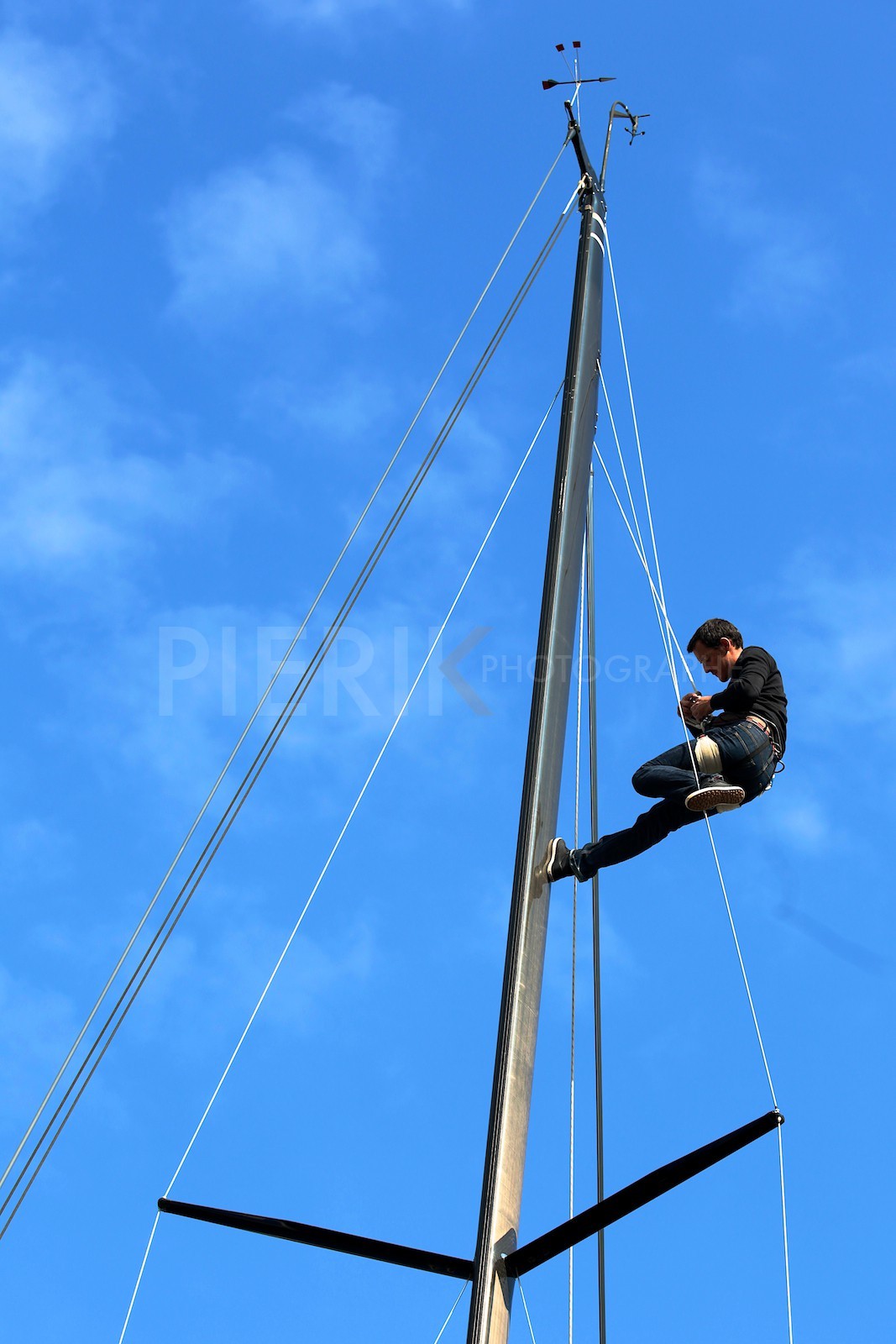 Préparation avant la régate