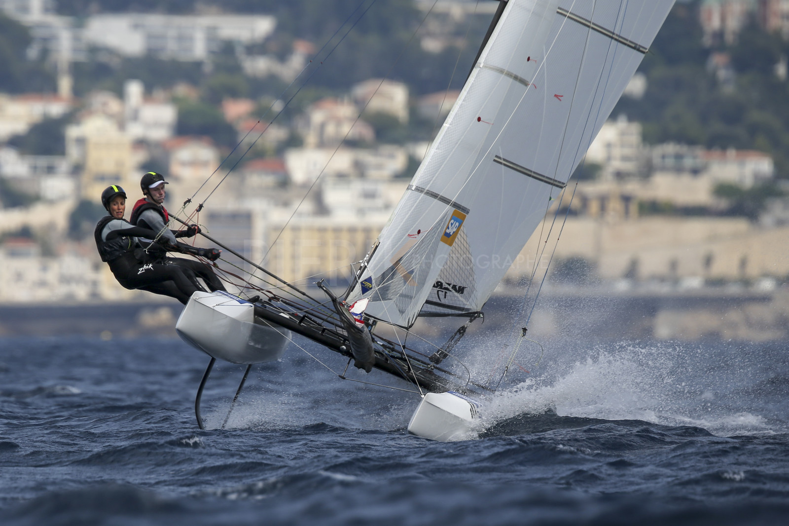 Marseille France is hosting more than 200 sailors from 28 nations for the 2018 Junior Worl Championship of 49er, 49erFX and Nacra 17. Held from 28 august to 1st september 2018. © Pierick Jeannoutot