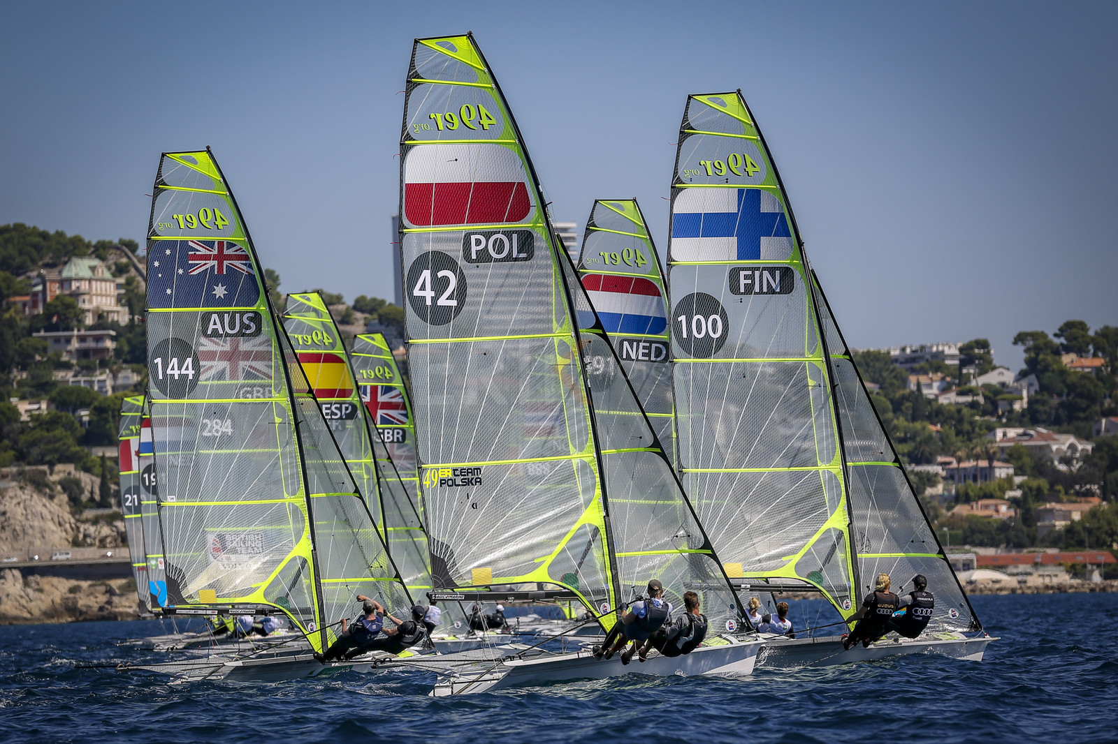 Marseilles France is hosting more than 200 sailors from 28 nations for the 2018 Junior Worl Championship of 49er, 49erFX and Nacra 17. Held from 28 august to 1st september 2018. © Pierick Jeannoutot