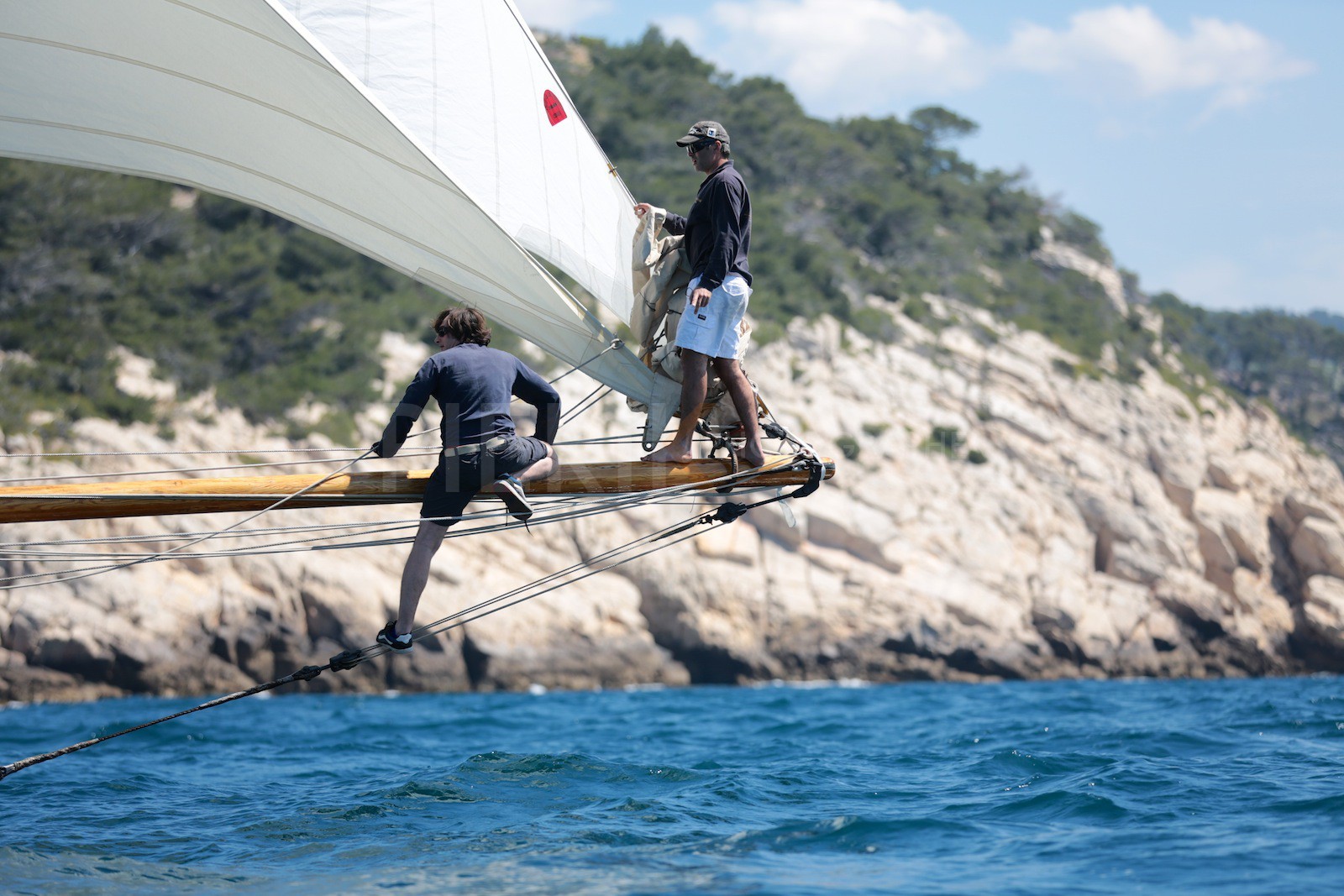 Les équipiers au travail sur Partridge