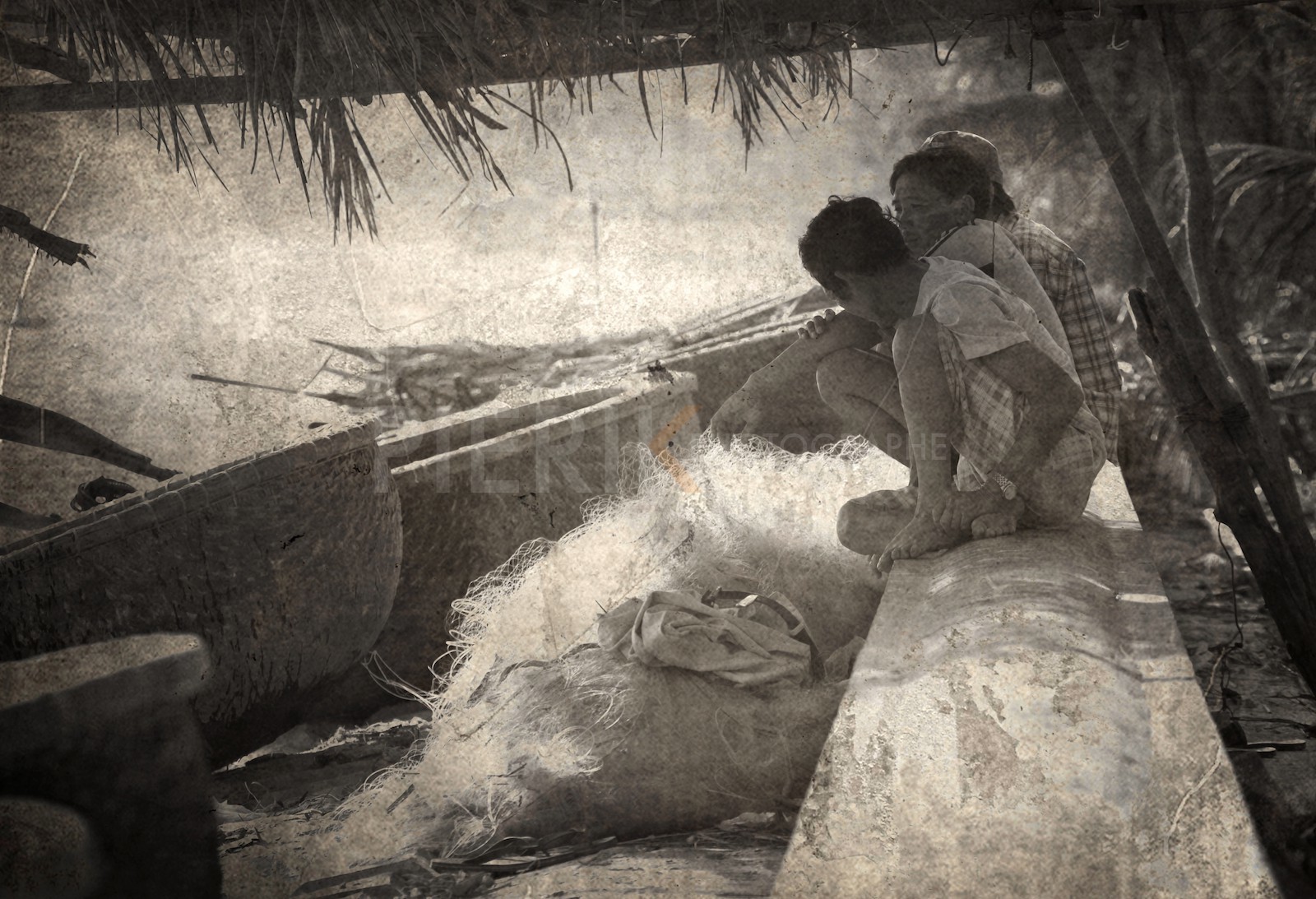 Pêcheurs sur la plage de Mui Ne