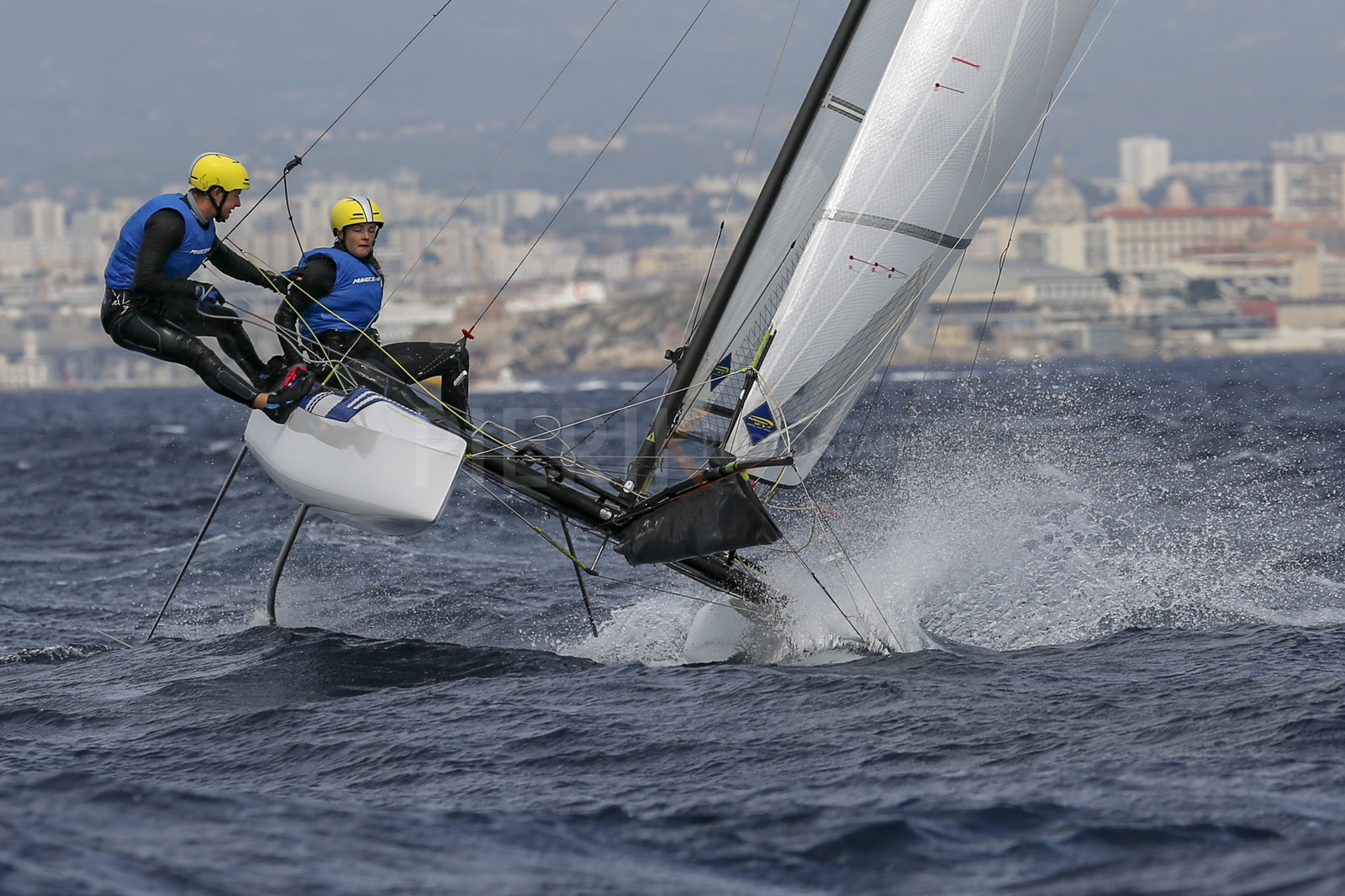 Marseille France is hosting more than 200 sailors from 28 nations for the 2018 Junior Worl Championship of 49er, 49erFX and Nacra 17. Held from 28 august to 1st september 2018. © Pierick Jeannoutot