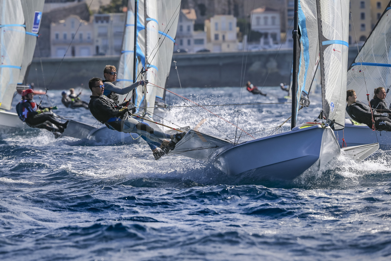 Marseille France is hosting more than 200 sailors from 28 nations for the 2018 Junior Worl Championship of 49er, 49erFX and Nacra 17. Held from 28 august to 1st september 2018. © Pierick Jeannoutot