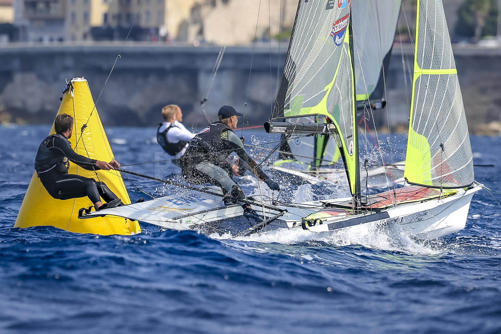 Marseille France is hosting more than 200 sailors from 28 nations for the 2018 Junior Worl Championship of 49er, 49erFX and Nacra 17. Held from 28 august to 1st september 2018. © Pierick Jeannoutot