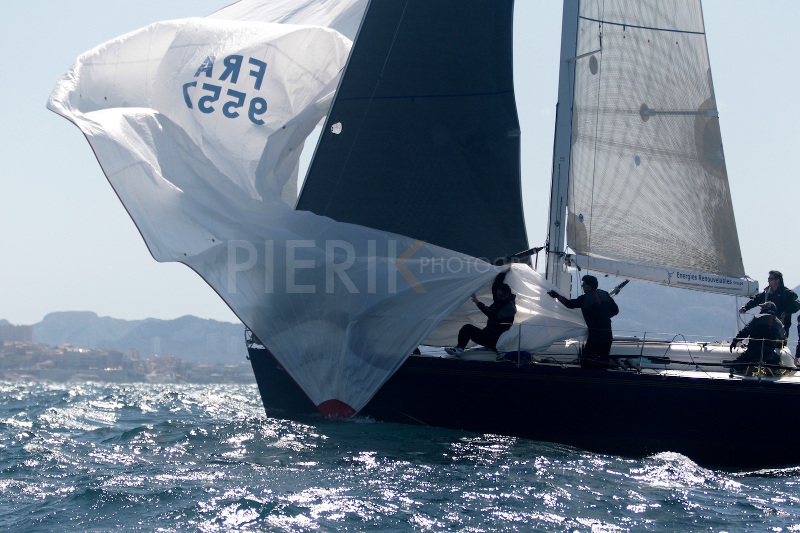 Affalage de spi sur S. L. Energies Renouvelables